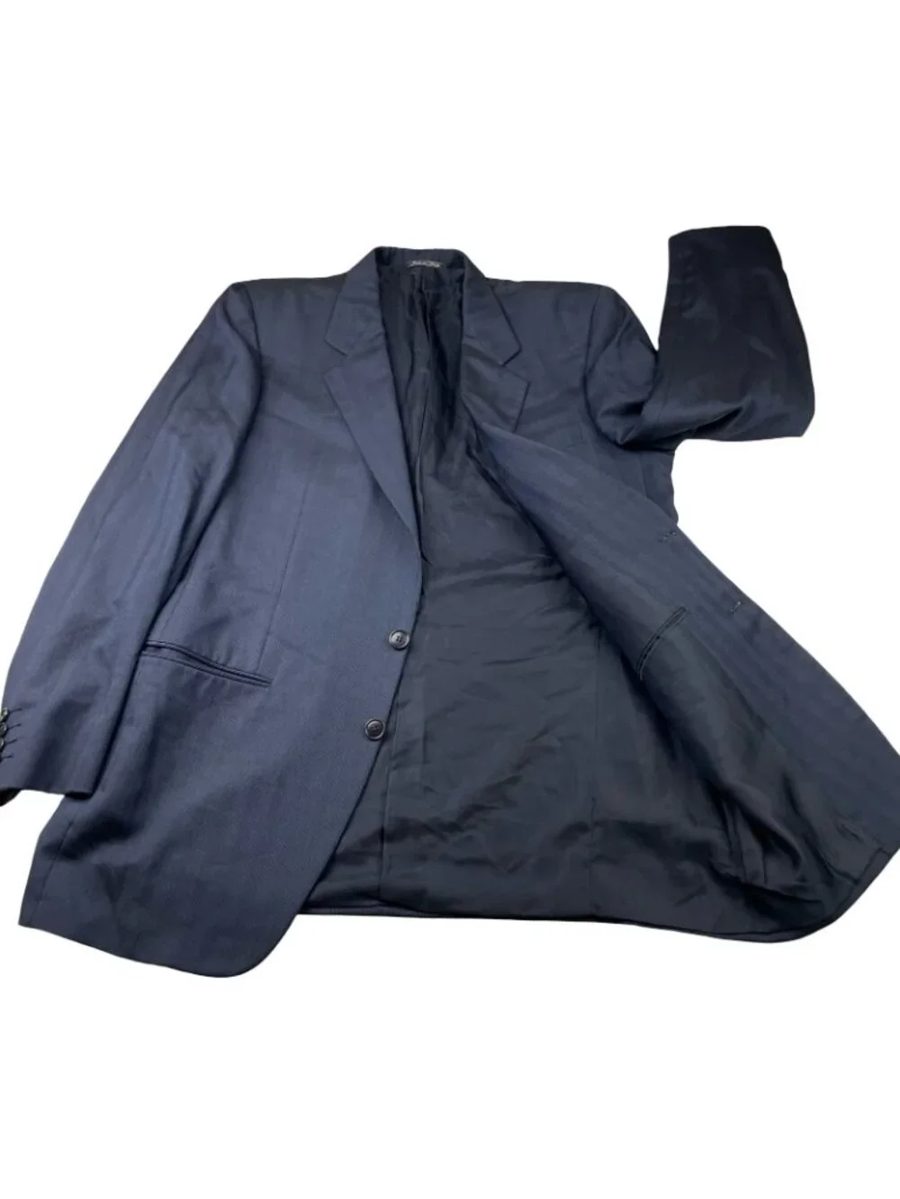 Ermenegildo Zegna Men’s Wool/Silk 2-Button Blazer Navy Blue • Italy • 42R US